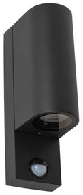 Lucide 69803/02/30 -Kültéri érzékelős lámpa ZARO 2xGU10/7W/230V IP65 fekete