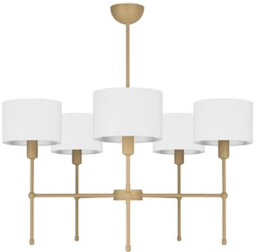 MADELA rúddal szerelt csillár 5xE14/40W/230V fehér/bézs