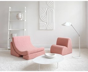 Rózsaszín buklé gyerek fotel Moon – Wigiwama