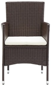 vidaXL 11 részes barna polyrattan kültéri étkezőgarnitúra