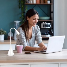 Rabalux 74205 - JEFF LED asztali lámpa, 4W, 230V, 3000K, fehér, dimmelhető