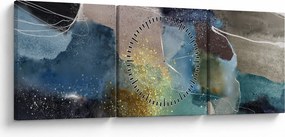 Kép - Akvarell absztrakció (órával) (90x30 cm)
