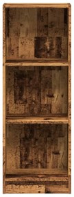 antik fa színű szerelt fa könyvespolc 40 x 24 x 109 cm