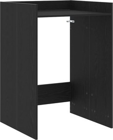 vidaXL Mosógép Szekrény Fekete tölgy 67,5 x 62 x 97 cm Faanyag