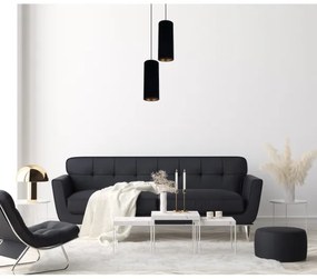 Csillár zsinóron AVALO 2xE27/60W/230V á. 20 cm fekete