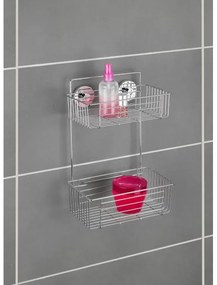 WENKO 20889100 - VACUUM-LOC kerek polc, acél, 26x38 cm, fényes króm