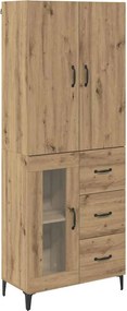 vidaXL Magasfiú fiókkal Artisan tölgy 69,5 x 34 x 180 cm Faanyag
