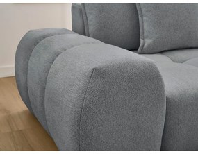 Sötétszürke zsenília kinyitható-tárolóhelyes sarokkanapé (jobb oldali-heverő résszel) Everest – Bobochic Paris