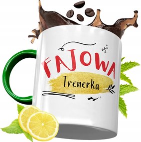 Zöld Bögre Edzőnek Ajándék, fényképes nyomattal