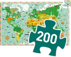 Megfigyeltető puzzle - Lenyűgöző világ, 200 db-os - A round the world + booklet