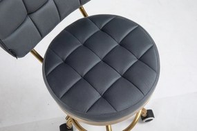 HR636 Grafit modern velúr szék arany lábbal
