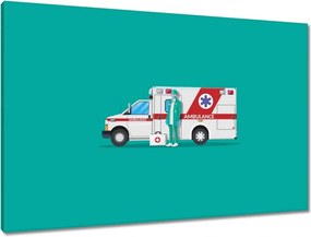 Vászonkép 90x60 Mentőautó Orvos