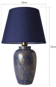 Asztali lámpa RAMZES 1xE27/40W/230V kék