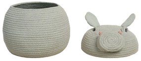 Világosszürke textil játéktároló kosár ø 25x30 cm Henry the Hippo – Lorena Canals