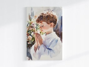 Vászonkép Canvas Fiú Elsőáldozás Ima Szentség 40x60