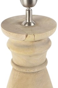 Rusztikus asztali lámpa árnyékoló nélkül, természetes fa - Catnip