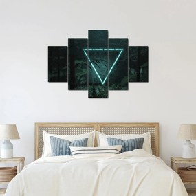 Kép - Neon háromszög a dzsungelben (150x105 cm)