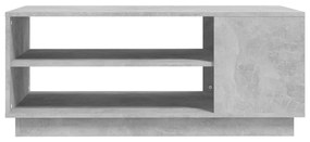 Betonszürke szerelt fa dohányzóasztal 102x55x43 cm