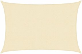vidaXL krémszínű HDPE napvitorla 160 g/m² 3 x 4 m