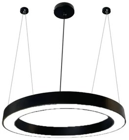 LED Csillár zsinóron LED/50W/230V 4000K átm. 100 cm fekete