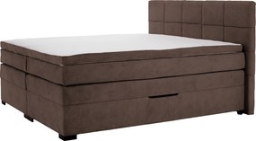 Boxspring ágy, 200x200, barna, APRIL