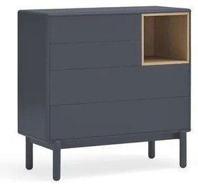 Sötétszürke alacsony komód 90x90 cm Corvo - Teulat