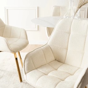 Bézs Bouclé Forgószék MIA