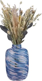 SWIRL üveg váza, kék-rózsaszín 27 cm