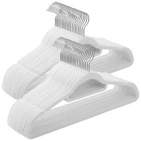 50 darabos fehér velúr Vállfa szett