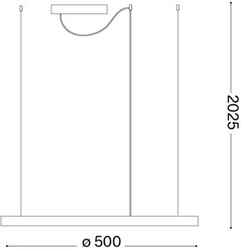 Ideal Lux - Kábeles LED csillár ORACLE SLIM LED/29W/230V 4000K Ø 50 cm arany