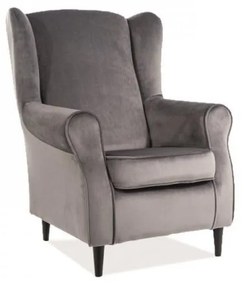 Baron Velvet fotel szürke