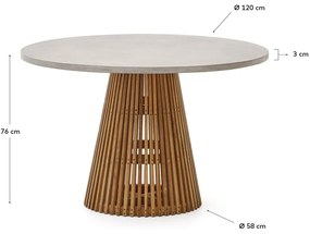 Kerek kerti étkezőasztal ø 120 cm Alcaufar – Kave Home