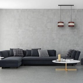 Csillár zsinóron HELEN 2xE27/15W/230V barna/fekete/arany