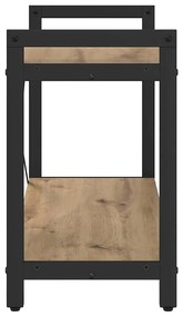 Könyvszekrény kézműves tölgy 80 x 30 x 48.5 cm Faanyag