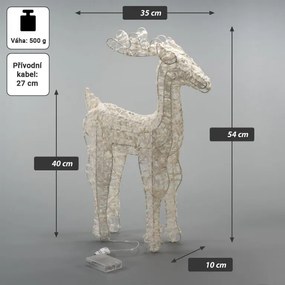 NEXOS Rénszarvas készlet 45 LED időzítővel 2 db meleg fehér