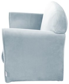 Világoskék bársony gyerek kanapé 78 cm Lil Sofa – Roba