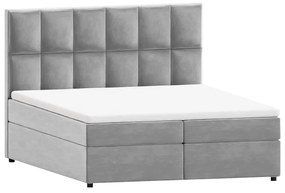 Világosszürke ágyneműtartós boxspring ágy 140x200 cm Flip – Ropez