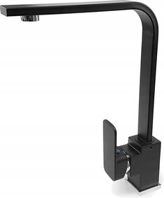 Álló Konyhai Csaptelep Matt Fekete, 360°-BAN Elforgatható Kifolyócsővel, Szett