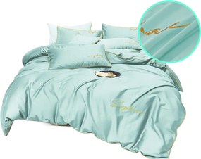 Ágynemű Garnitúra 3 Részes Menta Glamour 160x200 CM Elegáns Hímzés