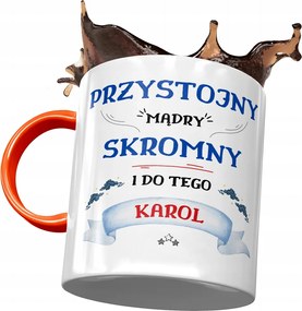 Narancssárga Bögre Károly Férj Kolléga Ajándék Nyomtatott Fotóval