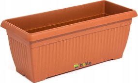 Virágtartó láda terrakotta erkély teraszra 24cm x 60cm hagyományos nagy