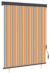 sárga és kék kültéri roló 140 x 250 cm