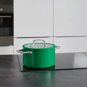 Indukciós tűzhelyhez alkalmas edény fedővel-kerámia felülettel 5,5 l Meda 3.0 – FABINI