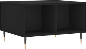 vidaXL fekete szerelt fa dohányzóasztal 60x50x36,5 cm