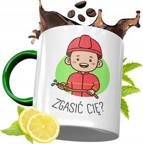 Zöld Bögre Tűzoltónak Tökéletes Ajándék fényképes nyomtatással