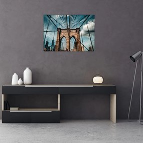 Kép - Brooklyn Bridge (üvegen) (70x50 cm)