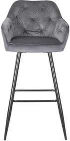 Szürke Bársony Bárszék. SALEM