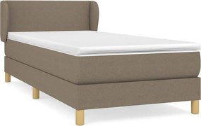 vidaXL tópszínű szövet rugós ágy matraccal 100 x 200 cm