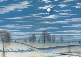 Flizelin tapéta Flizelin Fali Prémium Téli tájkép 208x146 Ragasztó