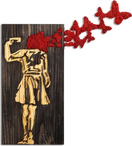 Banksy fém fa fali dekoráció, 62×70 cm